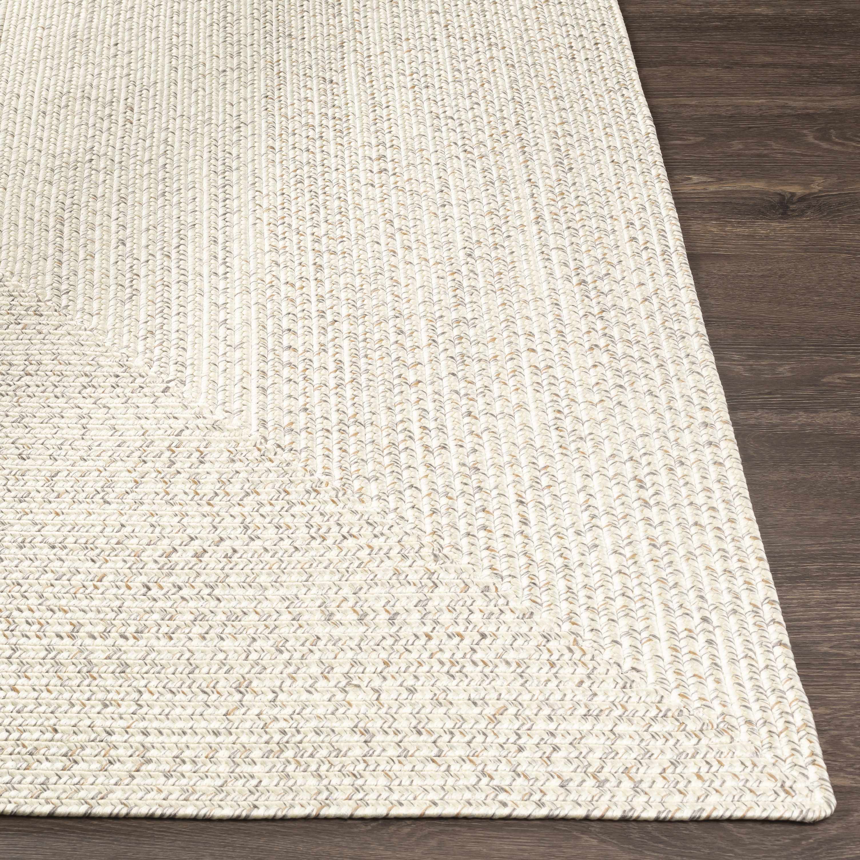Beige Braided Faux Jute Outdoor Rug