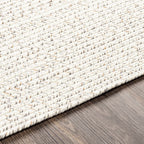 Beige Braided Faux Jute Outdoor Rug