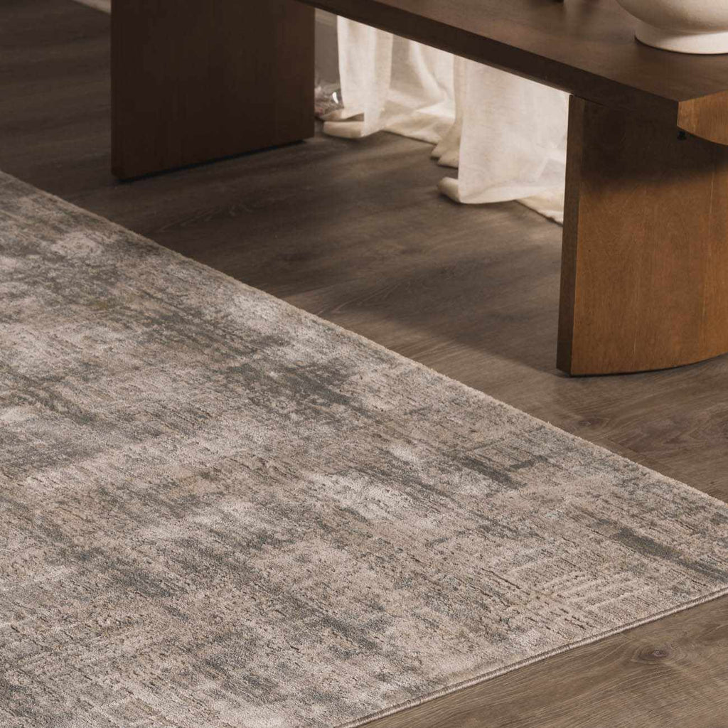 Fallin Gray Thick Luxe Abstract Striped Rug