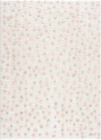Cansu Pink & Cream Dotted Area Rug