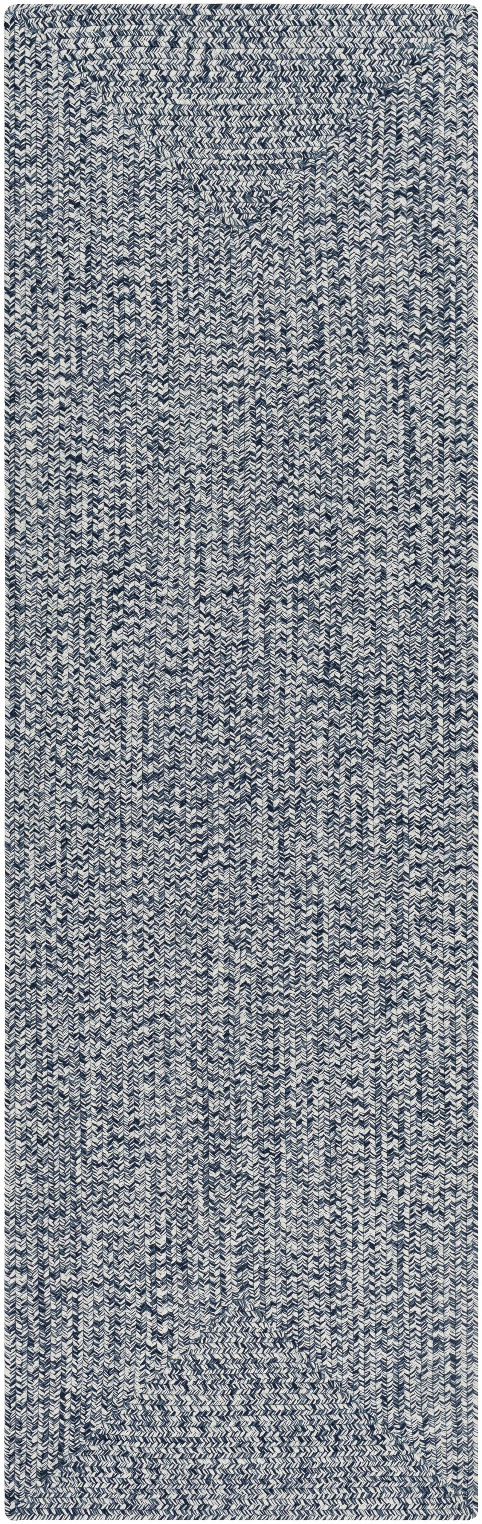 Blue Braided Faux Jute Outdoor Rug