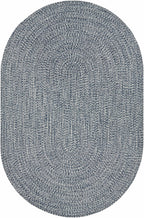 Blue Braided Faux Jute Outdoor Rug