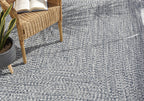 Blue Braided Faux Jute Outdoor Rug