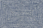 Blue Braided Faux Jute Outdoor Rug