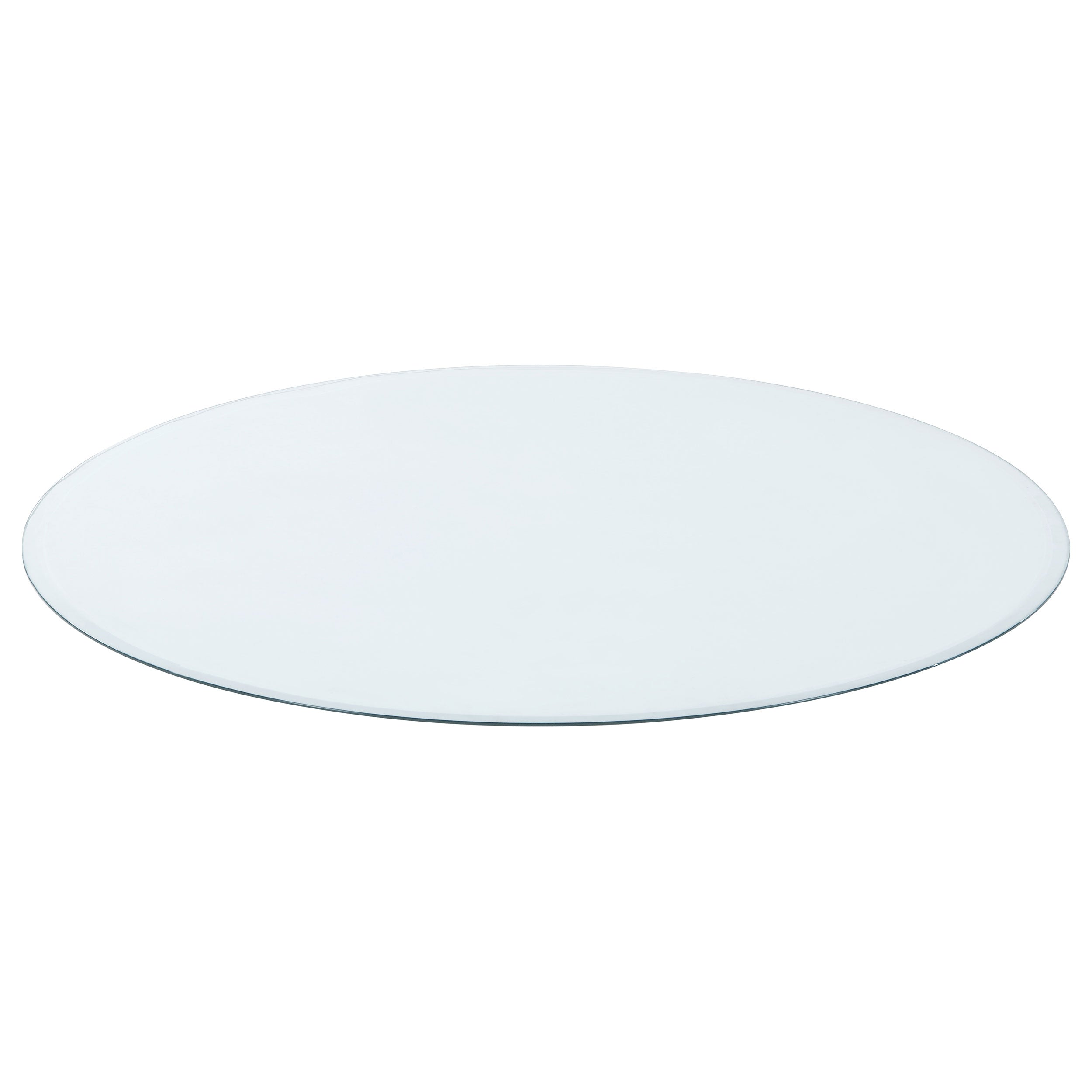 Glass Tops 48-inch 6mm Round Clear Tempered Glass Top-CoasterEveryday