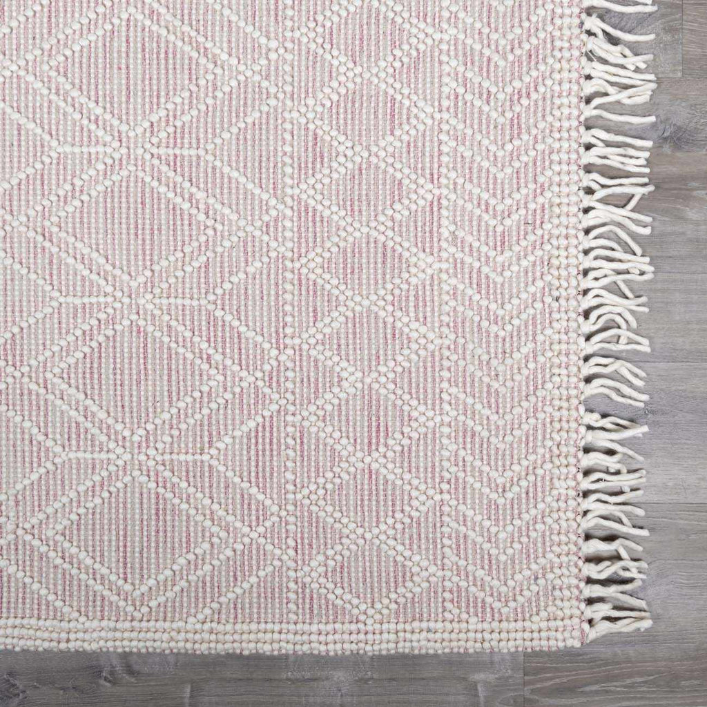 Ramsbury Soft Pink Wool Rug - Clearance