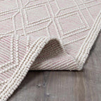 Ramsbury Soft Pink Wool Rug - Clearance
