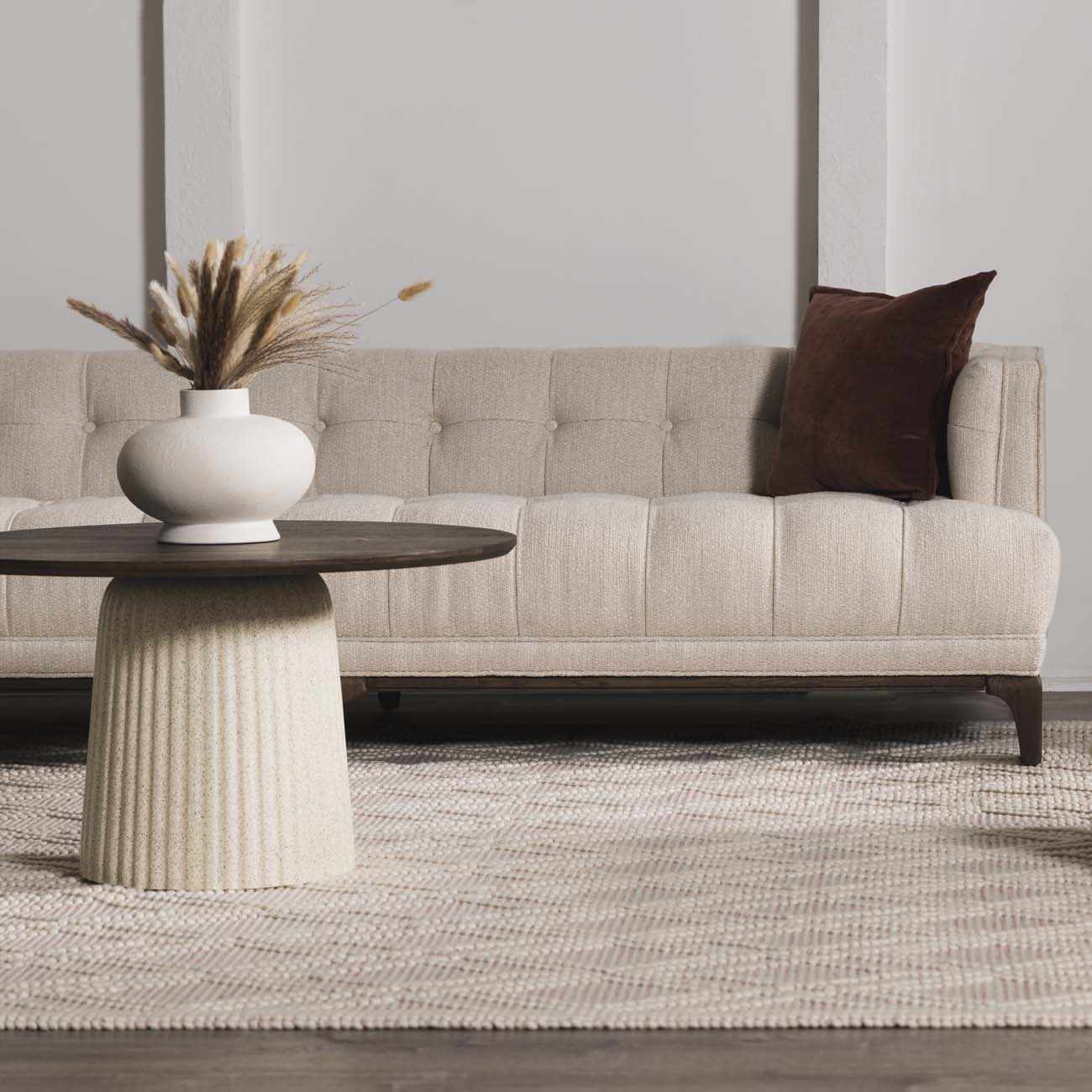 Ramsbury Soft Pink Wool Rug - Clearance