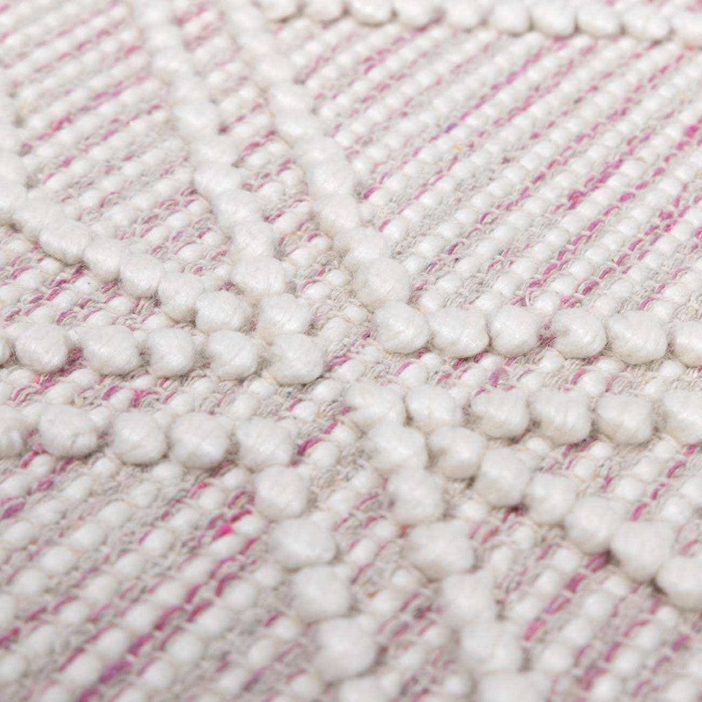 Ramsbury Soft Pink Wool Rug - Clearance