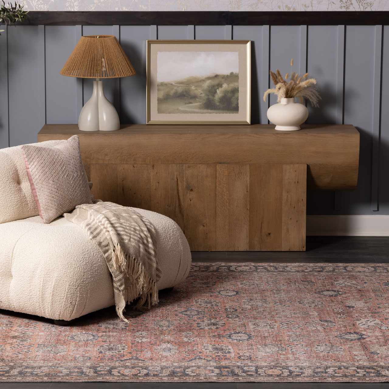 Ganyangan Red Washable Rug