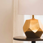 Coleford Gold Geometric Table Lamp - Clearance