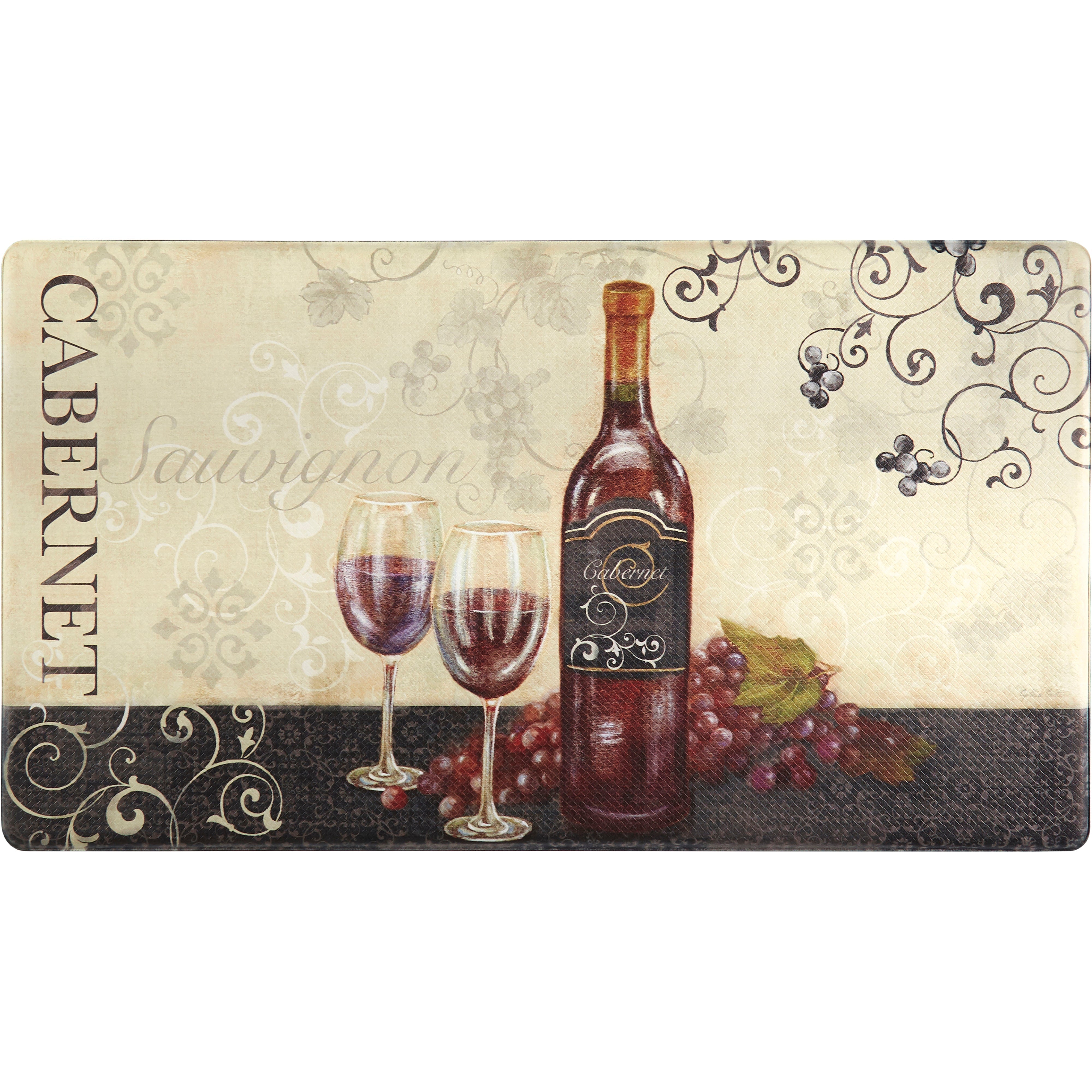 Oversized 20"x36" Feel at Ease Anti-Fatigue Kitchen Mat (Cabarnet)