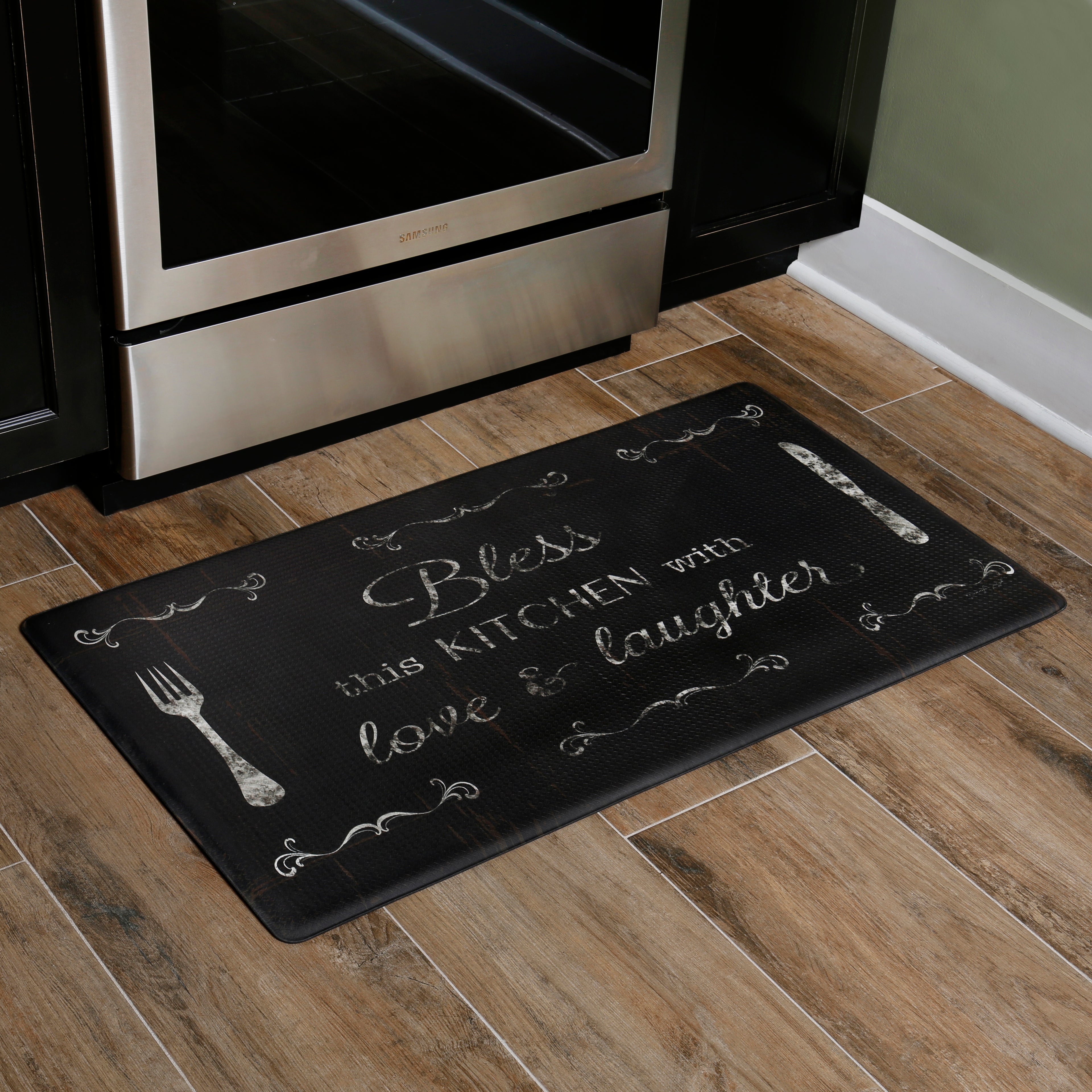 Oversized 20"x36" Feel at Ease Anti-Fatigue Kitchen Mat (Bless This Kitchen)