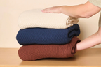 Cozy Knit Cotton Throw Blanket
