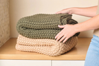 Cozy Knit Cotton Throw Blanket