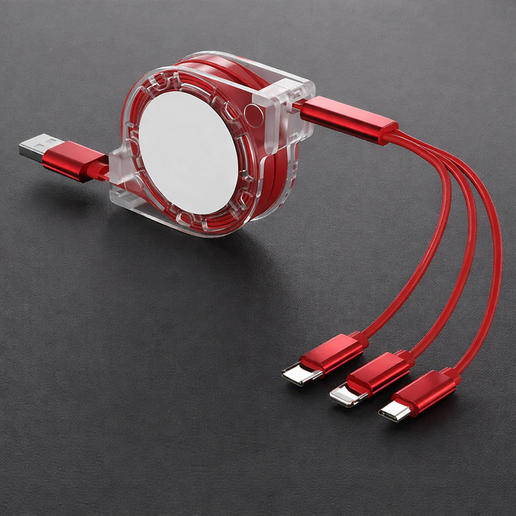 3-in-1 USB Cable – Fast Charging iPhone, Type-C & Micro USB for Android Devices