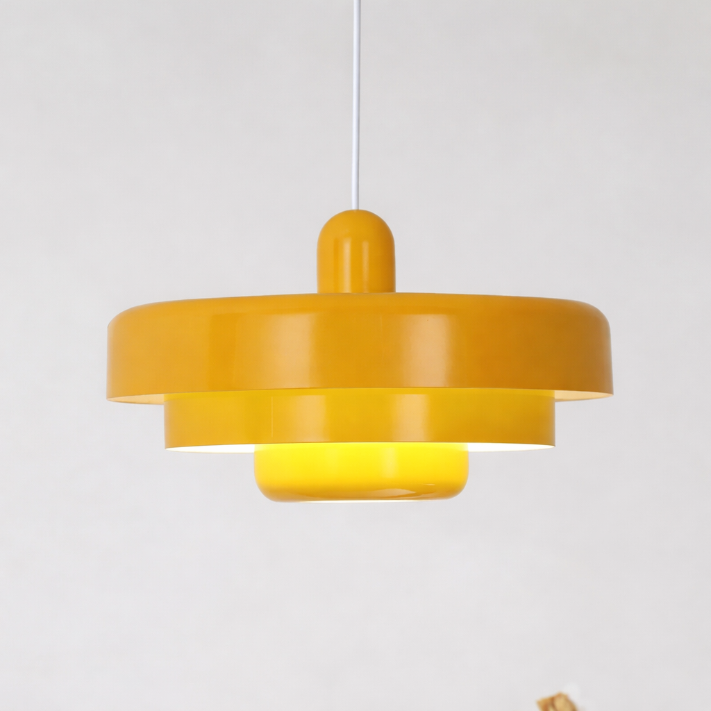 Medieval Danish Chandelier Multicolor Retro Pendant Light Orange Ceiling Lamp