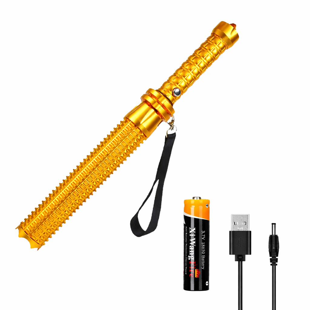 Heavy-Duty Telescopic LED Flashlight with Zoom Beam – Compact Utility Tool