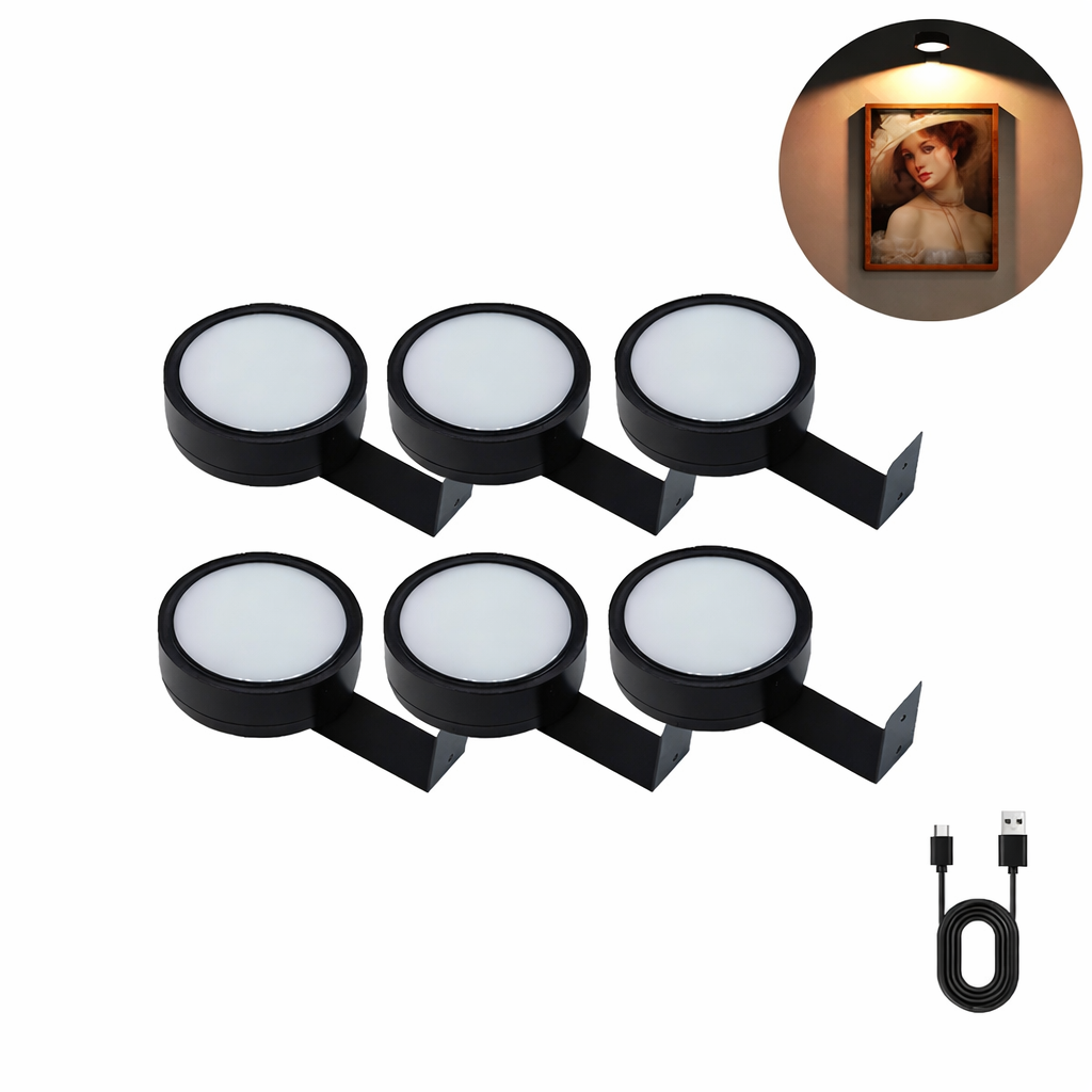 Magnetic RGB Wall Art Light USB Rechargeable Remote Dimmable LED Display
