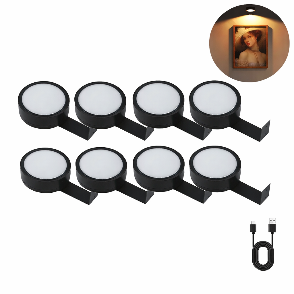 Magnetic RGB Wall Art Light USB Rechargeable Remote Dimmable LED Display