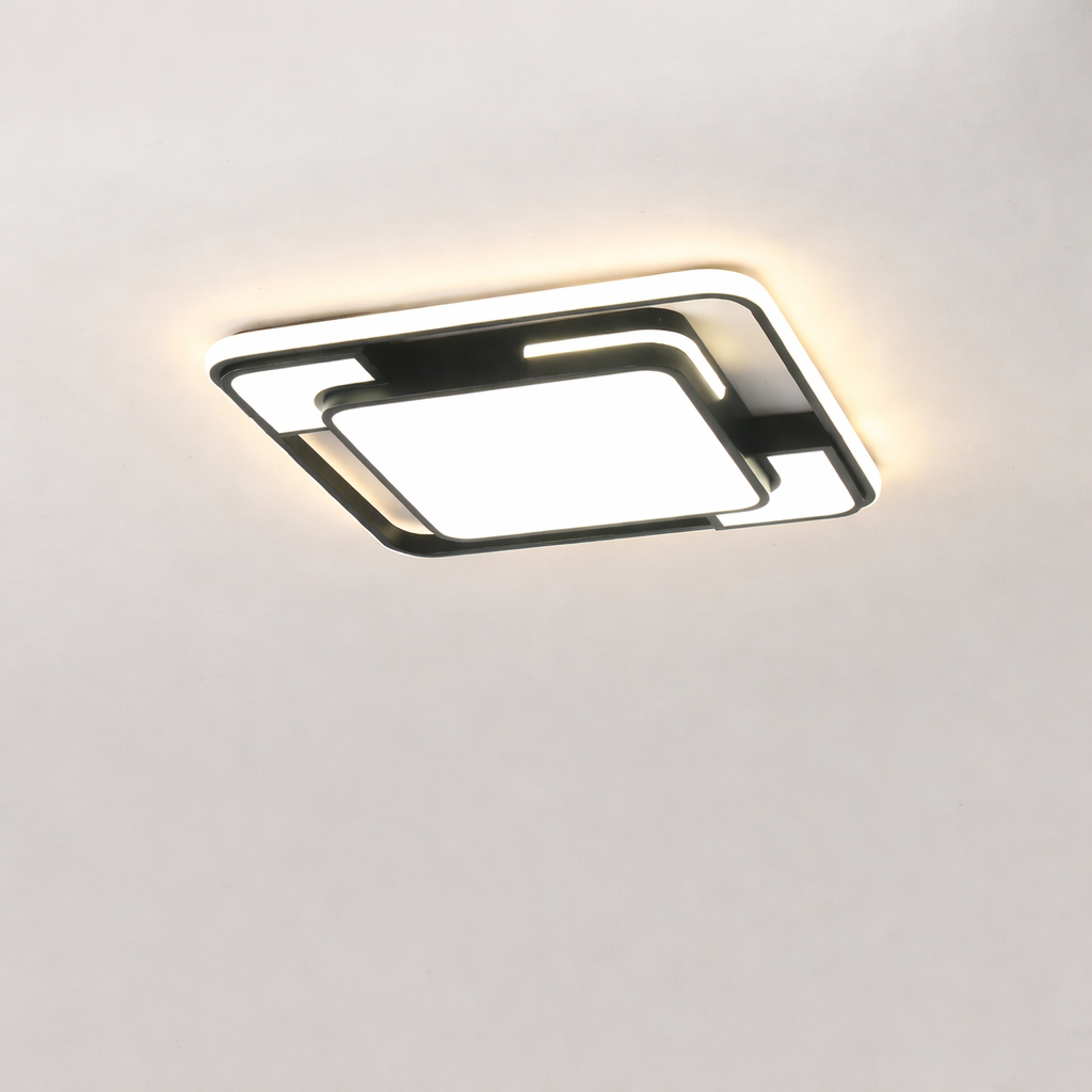 Remote Control LED Ceiling Light Square Modern Living Room Bedroom Dining Lamp