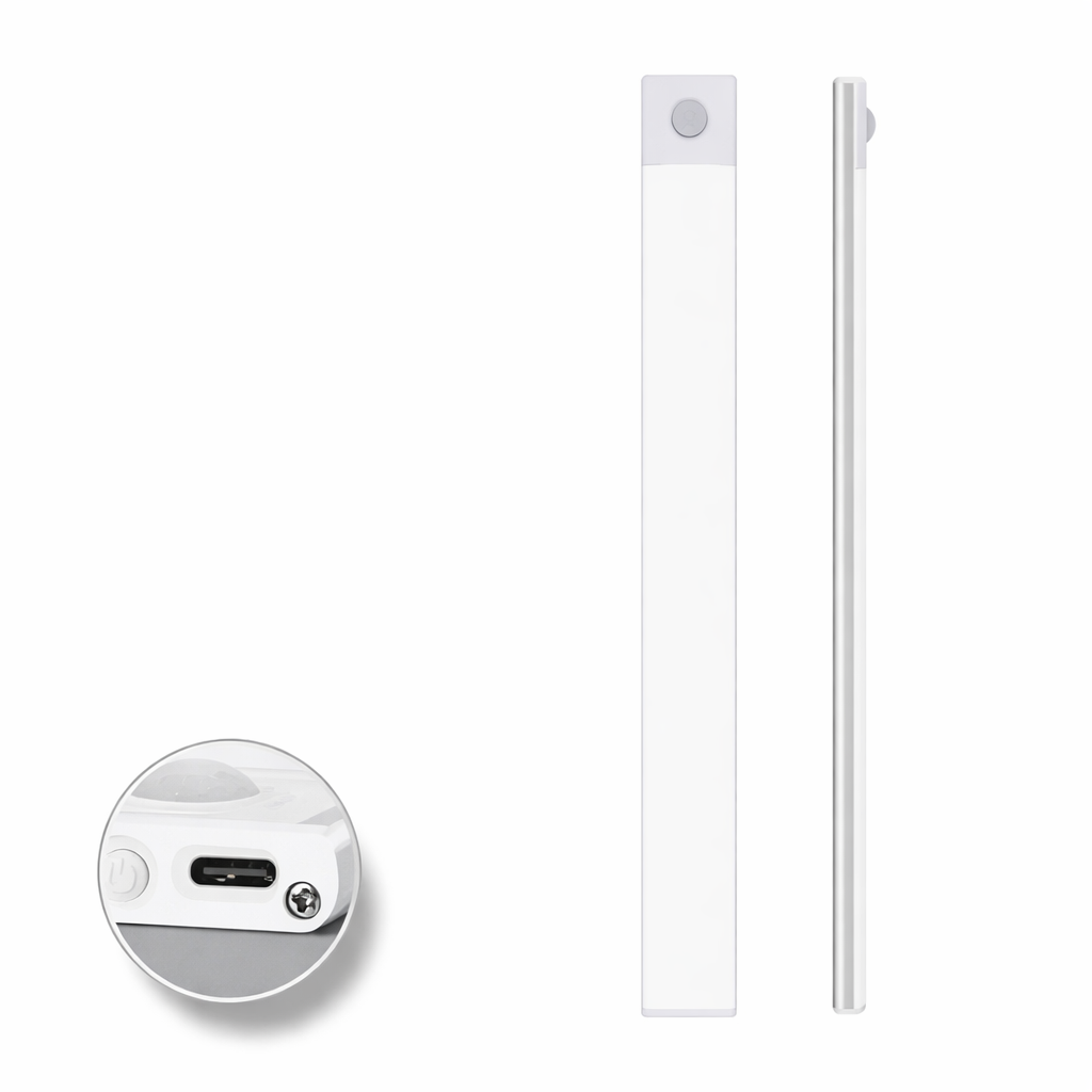 USB Rechargeable LED Cabinet Light Motion Sensor Kitchen Wardrobe Lamp 20–60cm
