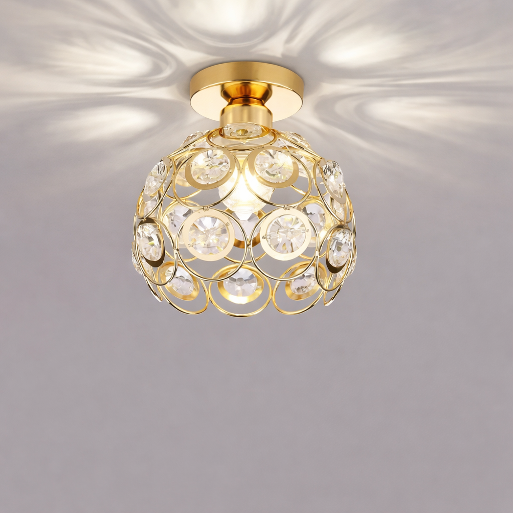 20cm Iron Art Ceiling Lamp European Style Indoor E27 Romantic Ambient Light
