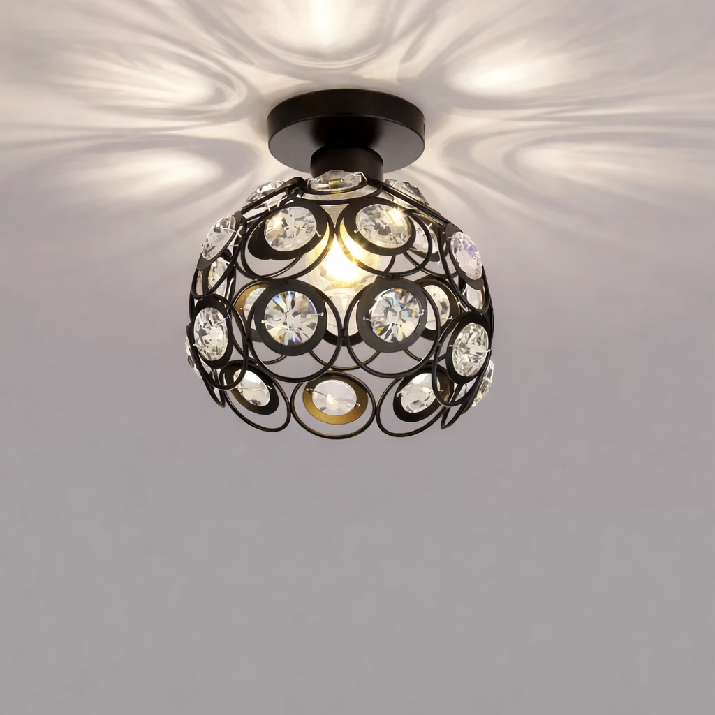 20cm Iron Art Ceiling Lamp European Style Indoor E27 Romantic Ambient Light