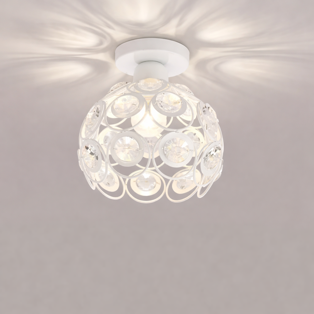20cm Iron Art Ceiling Lamp European Style Indoor E27 Romantic Ambient Light