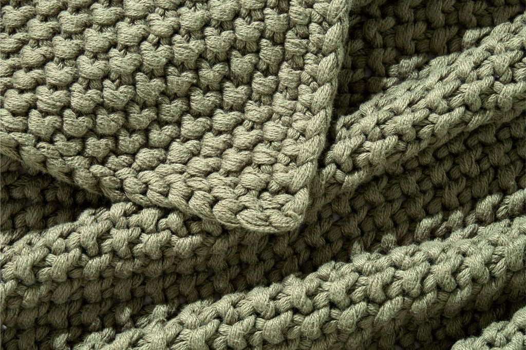 Cozy Knit Cotton Throw Blanket