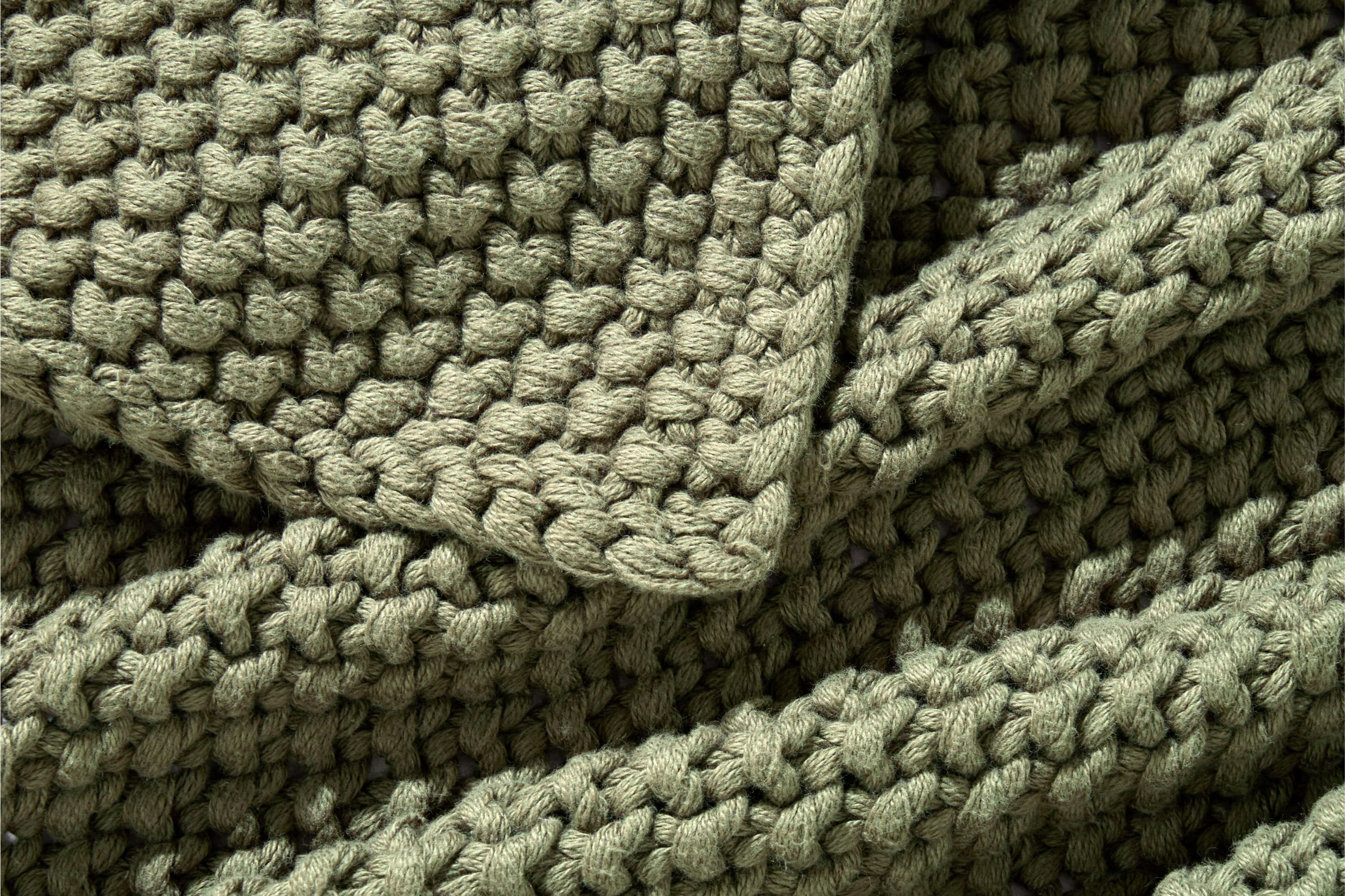 Cozy Knit Cotton Throw Blanket