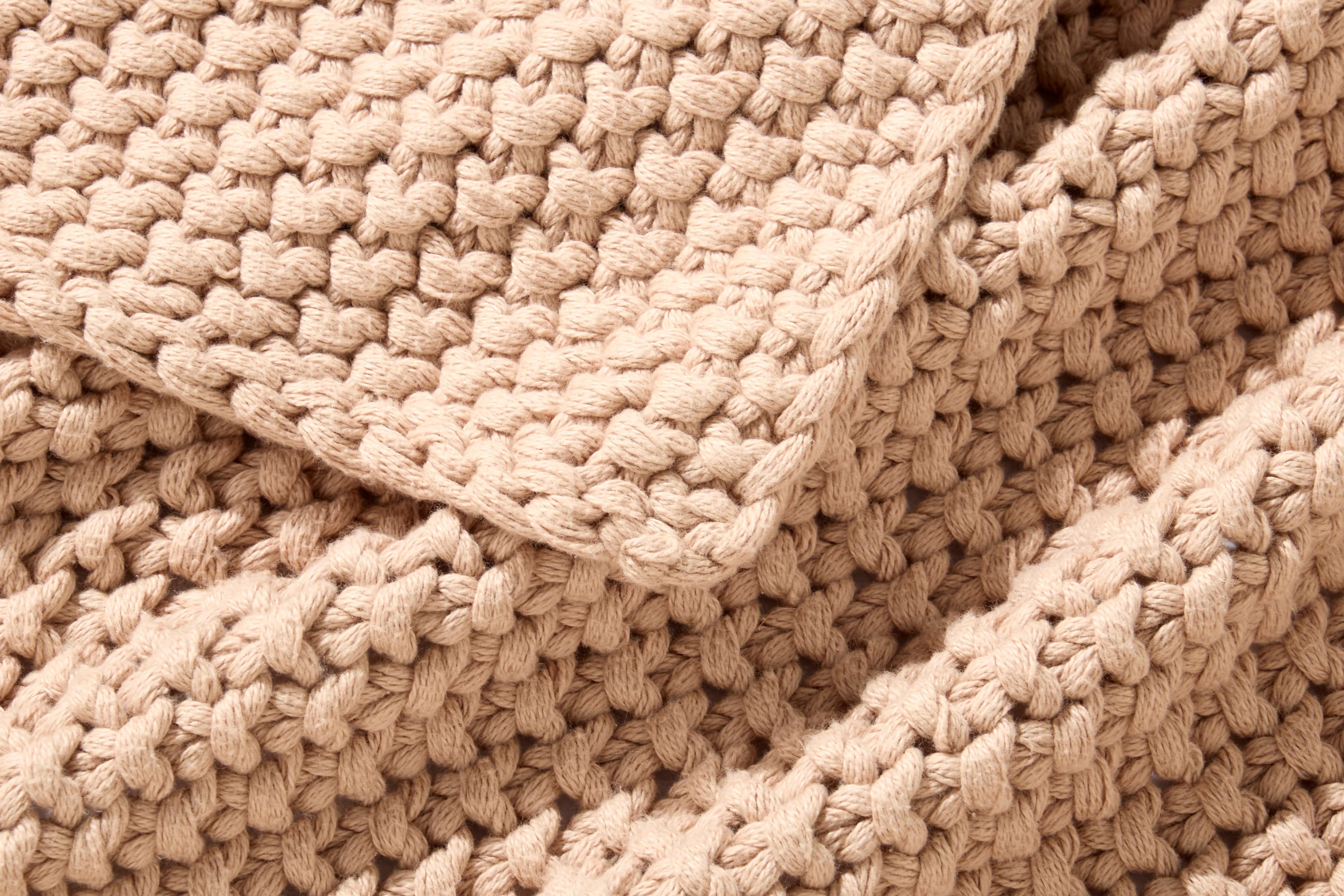 Cozy Knit Cotton Throw Blanket