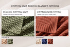 Cozy Knit Cotton Throw Blanket