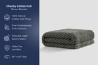 Cozy Knit Cotton Throw Blanket