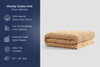 Cozy Knit Cotton Throw Blanket