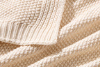 Cozy Knit Cotton Throw Blanket