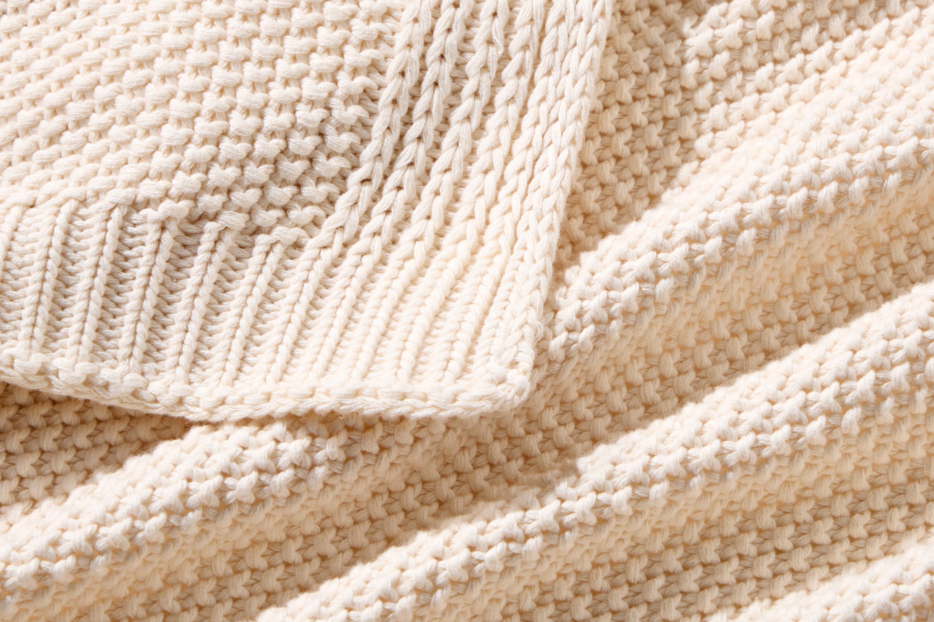Cozy Knit Cotton Throw Blanket