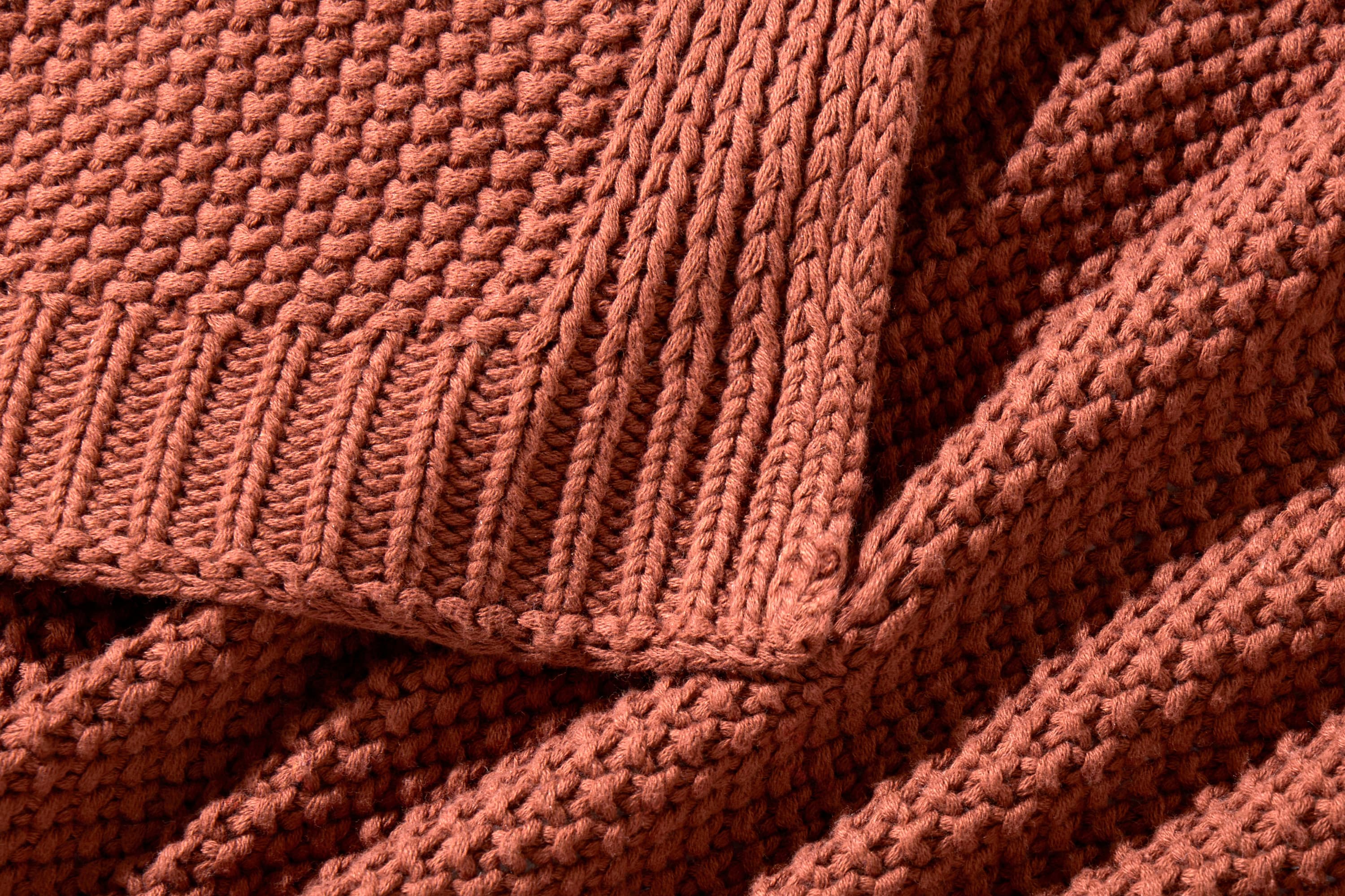 Cozy Knit Cotton Throw Blanket