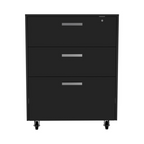 MultisStorage Cabinet 35" H, Three Drawers, Four Wheels