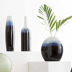 Pitfour Blue White Ceramic Outdoor Vase Set