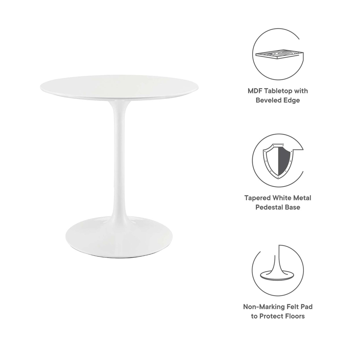 Lippa Round Wood Dining Table by Modway
