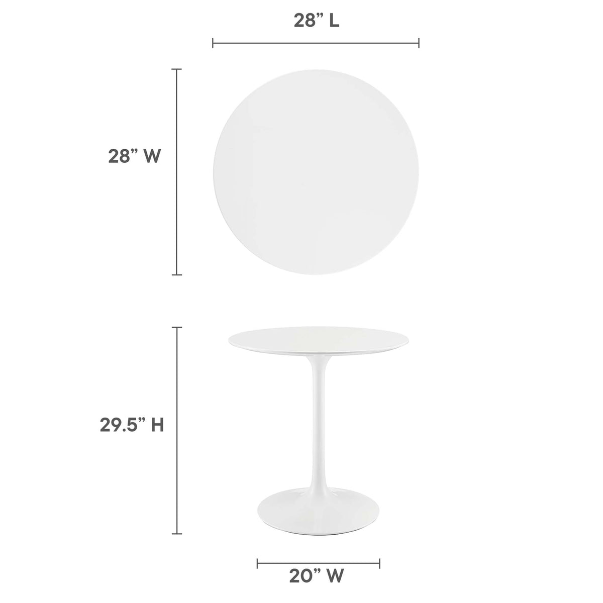 Lippa Round Wood Dining Table by Modway