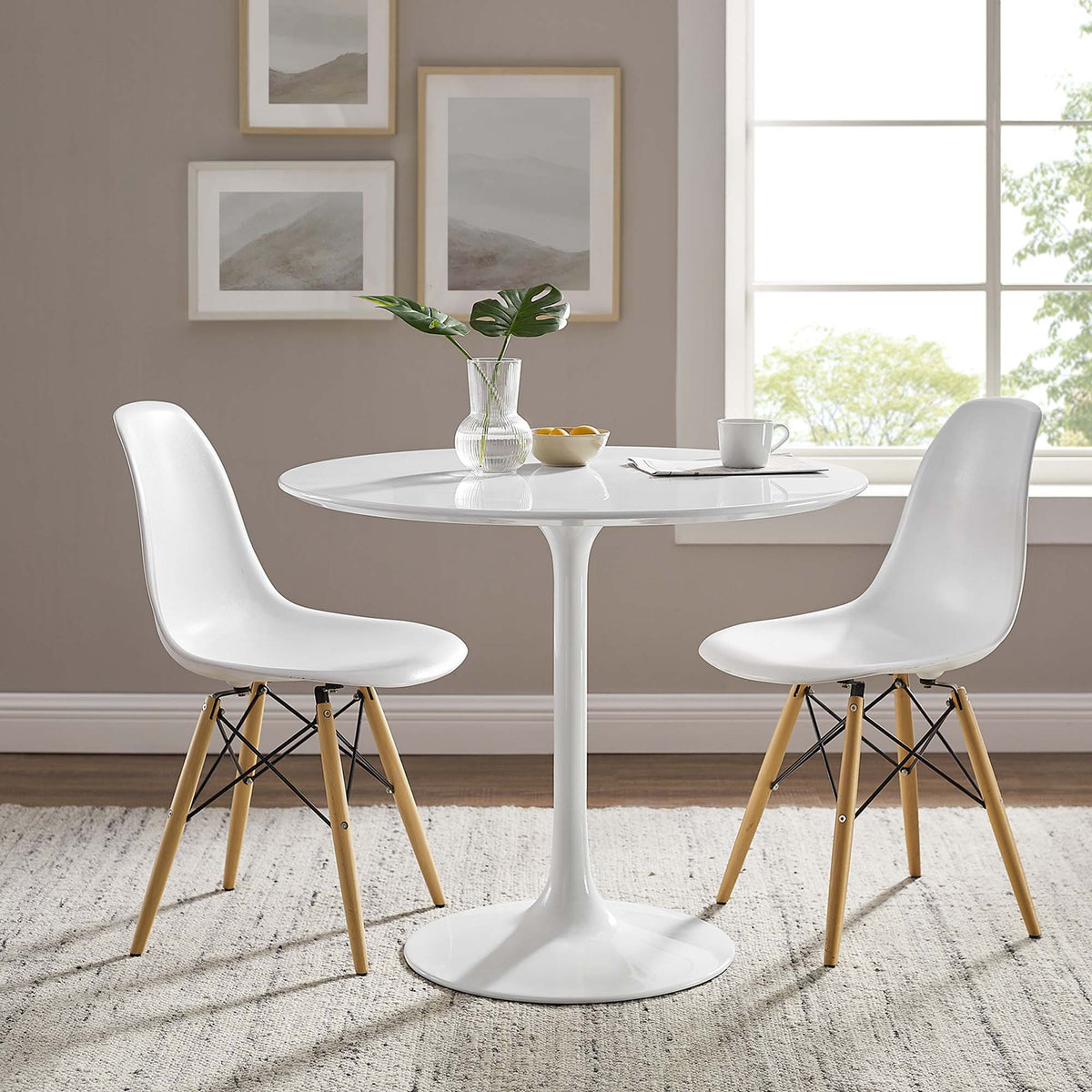 Lippa Round Wood Dining Table by Modway