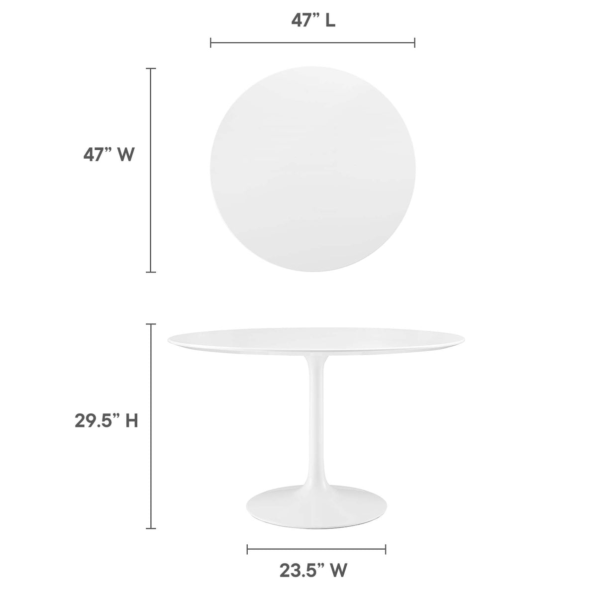Lippa Round Wood Dining Table by Modway