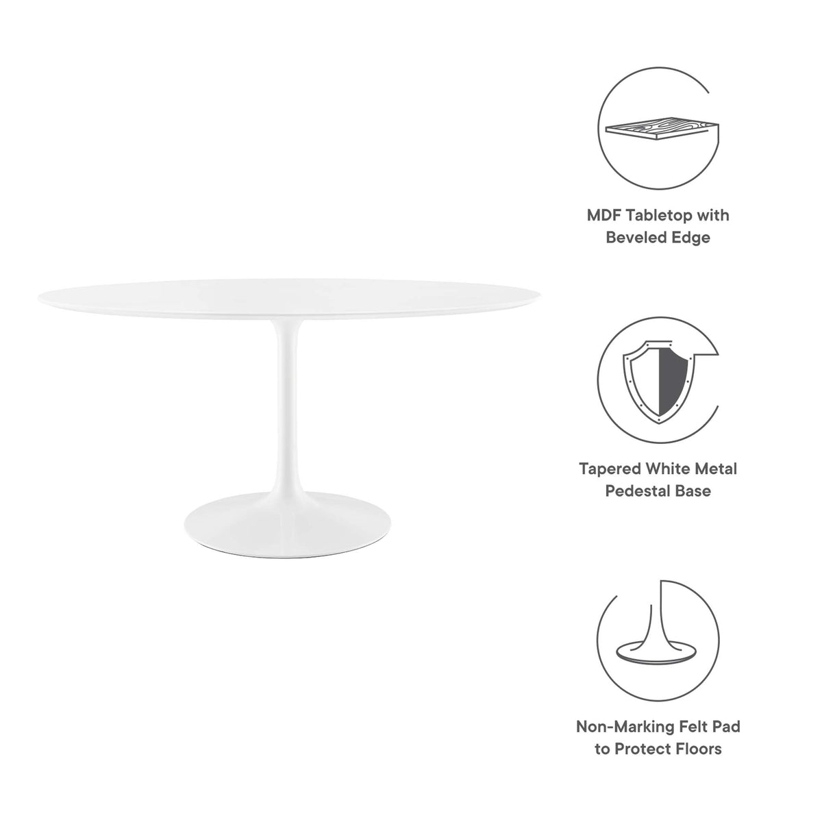 Lippa Oval Wood Dining Table by Modway
