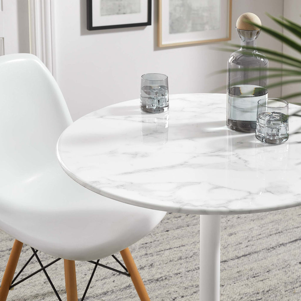 Lippa Round Faux Marble Dining Table by Modway