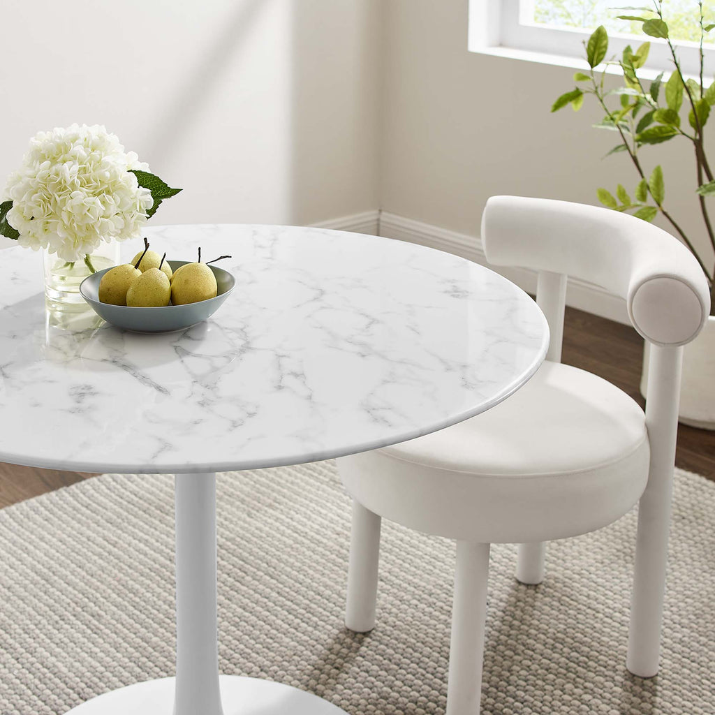Lippa Round Faux Marble Dining Table by Modway