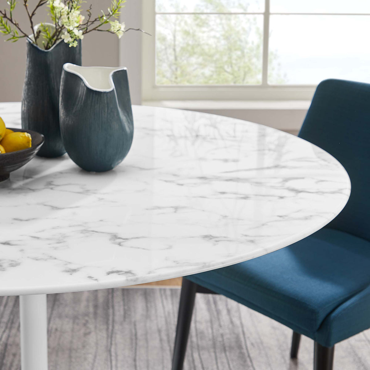 Lippa Round Faux Marble Dining Table by Modway