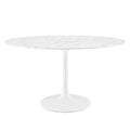 Lippa Oval Faux Marble Dining Table by Modway