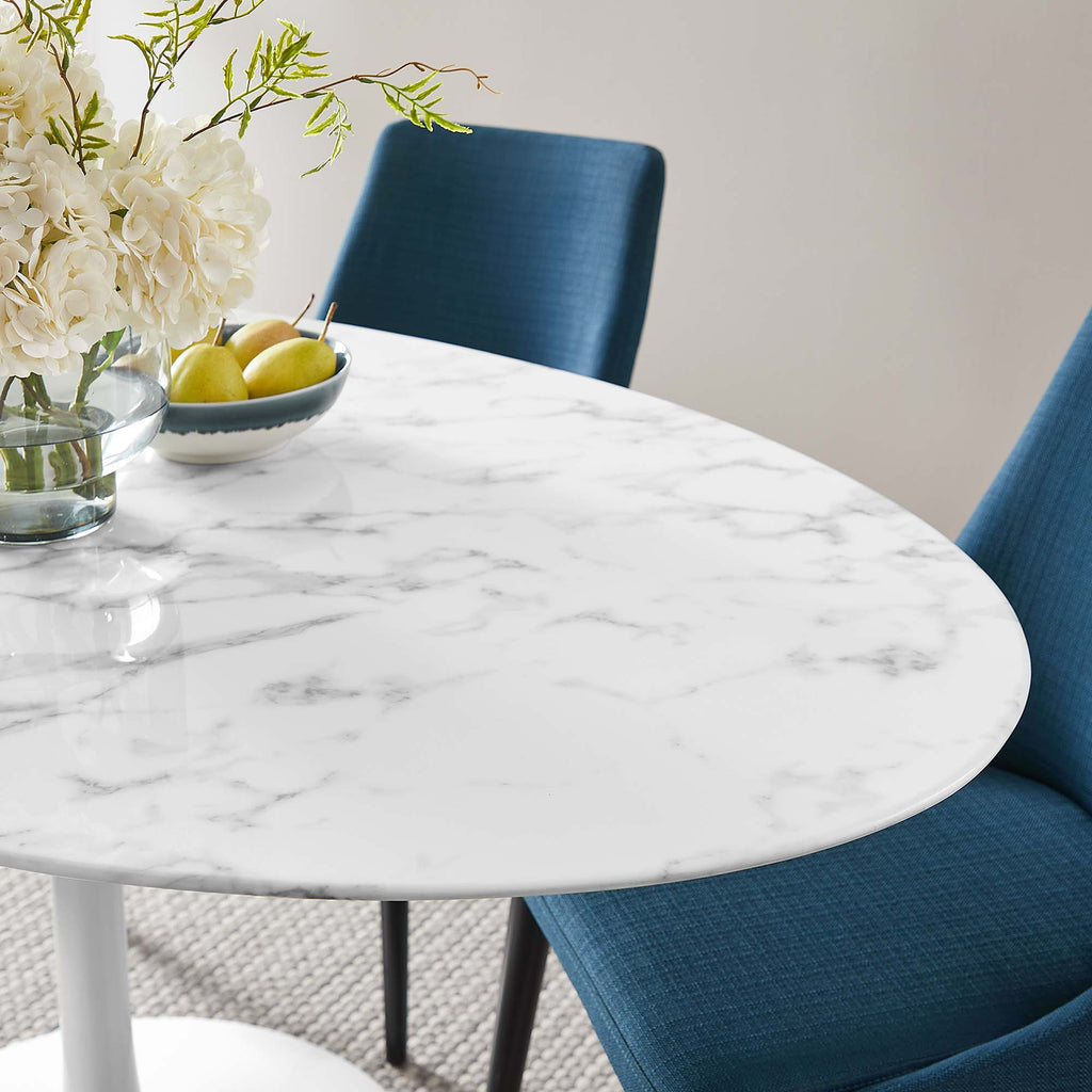 Lippa Oval Faux Marble Dining Table by Modway
